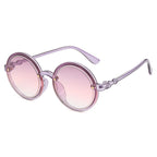 Sonnenbrille Runde Damen con transparente Rahmen