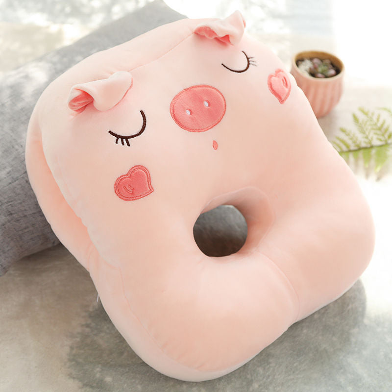Almohada ergonómica de soporte para el cuello con orejas de animales