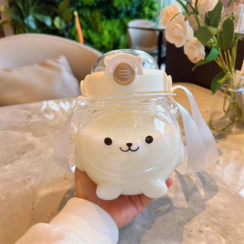 Botella de agua divertida para mujer con diseño de animales