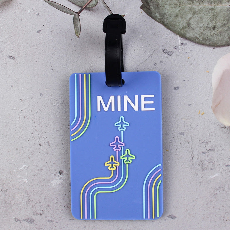 Etiqueta para equipaje con temática de viajes