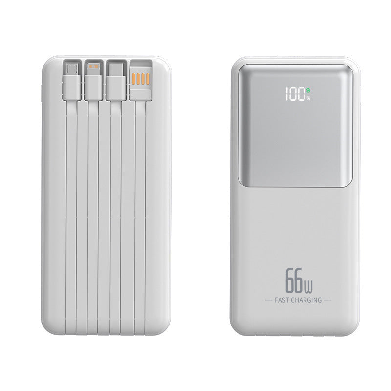 Batería externa portátil con cable de carga multifunción integrado