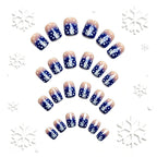 Diseño de uñas con copos de nieve de temporada