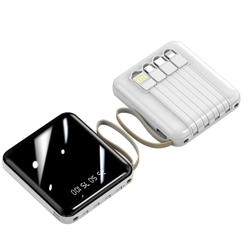 Batería externa multifuncional con cable de carga integrado