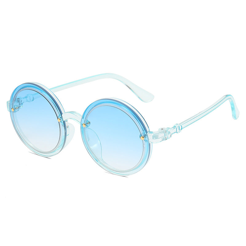 Sonnenbrille Runde Damen con transparente Rahmen