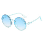Sonnenbrille Runde Damen con transparente Rahmen
