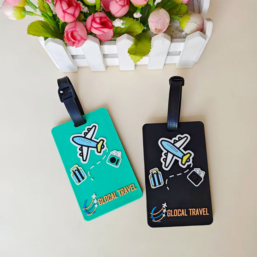 Etiqueta de equipaje de viaje de silicona unisex