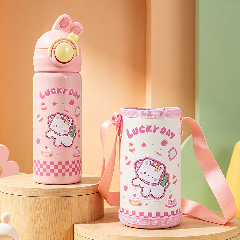 Botella de agua infantil con diseño dulce