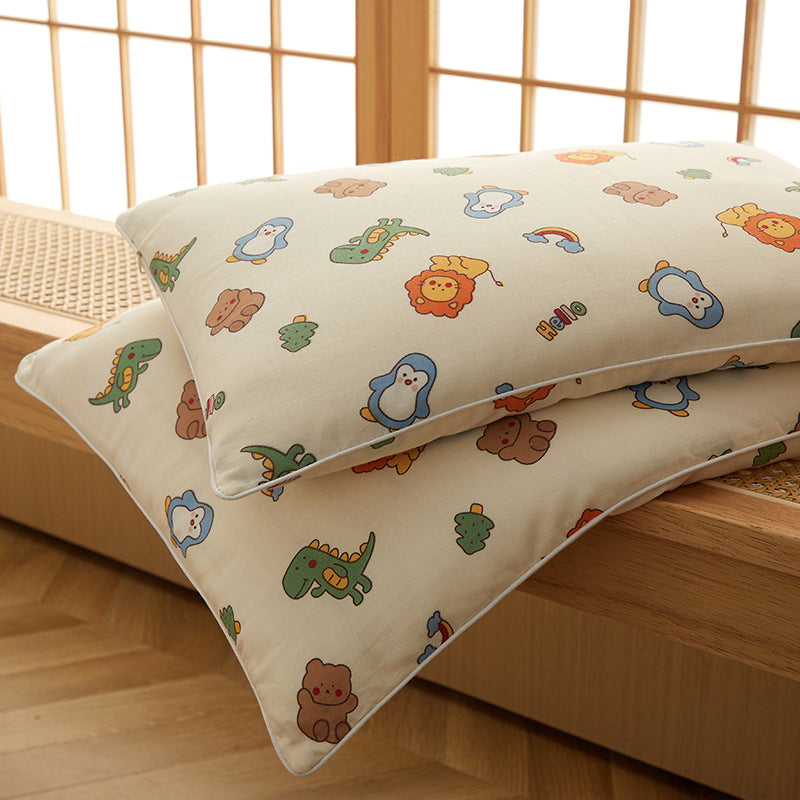 Almohada cervical infantil con lindo motivo de dinosaurio