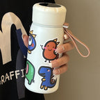 Botella de agua elegante para mujer con divertidos motivos adhesivos