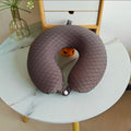 Almohada ergonómica de soporte cervical para mujer con estructura de diamante transpirable