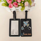Etiqueta de equipaje de viaje de silicona unisex