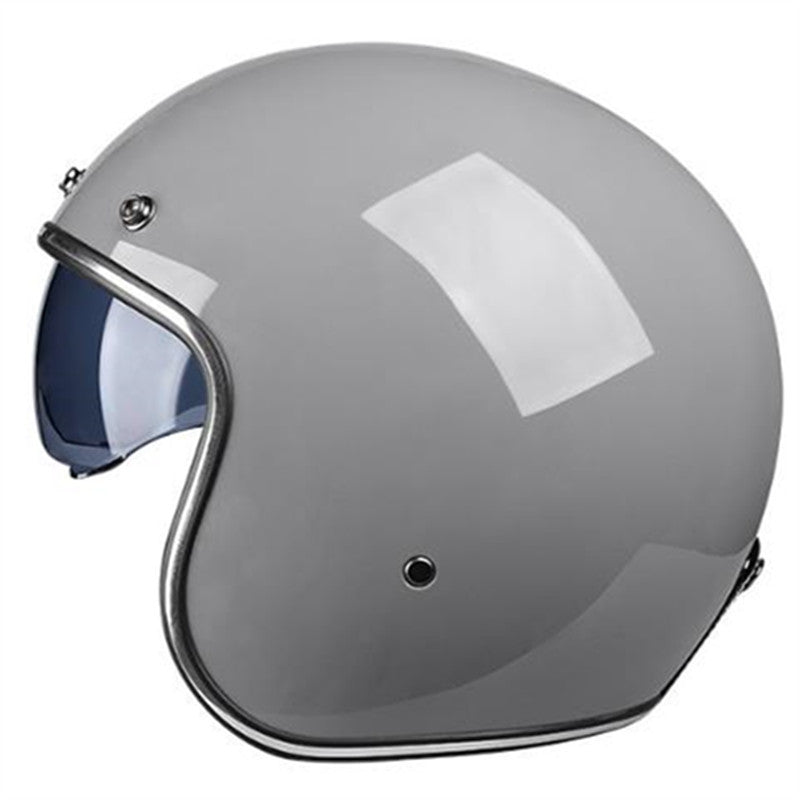 Casco de motocicleta estilo jet clásico