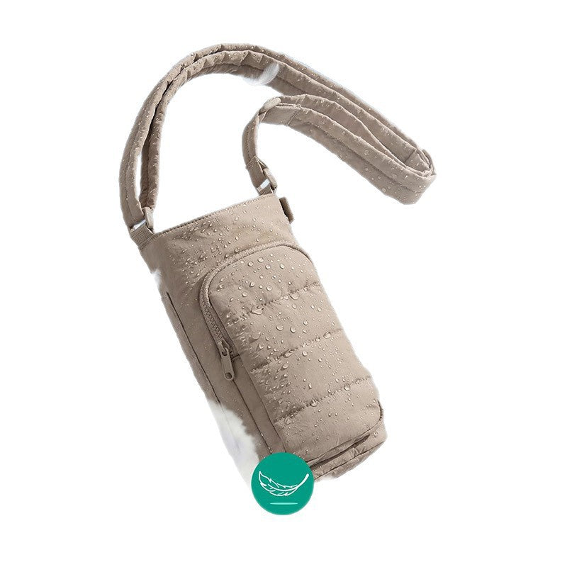 Funda aislante para botella de agua con bolsillo