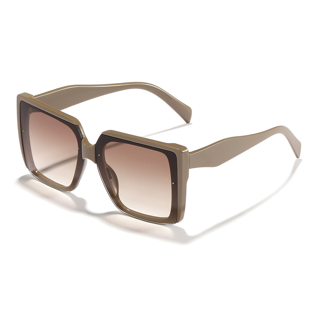 Sonnenbrille extragrande para mujeres con un moderno diseño cuadrado