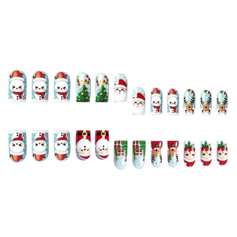 Set de decoración de uñas con personajes festivos