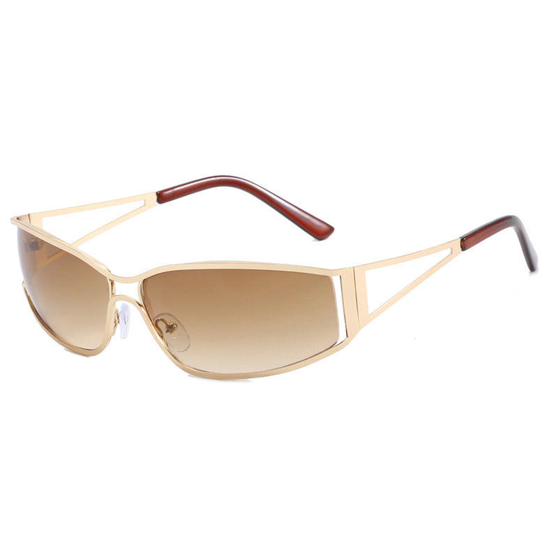 Sonnenbrille deportivo para mujer en estilo futurista