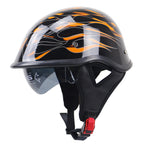 Casco de motocicleta clásico de media carcasa con visera