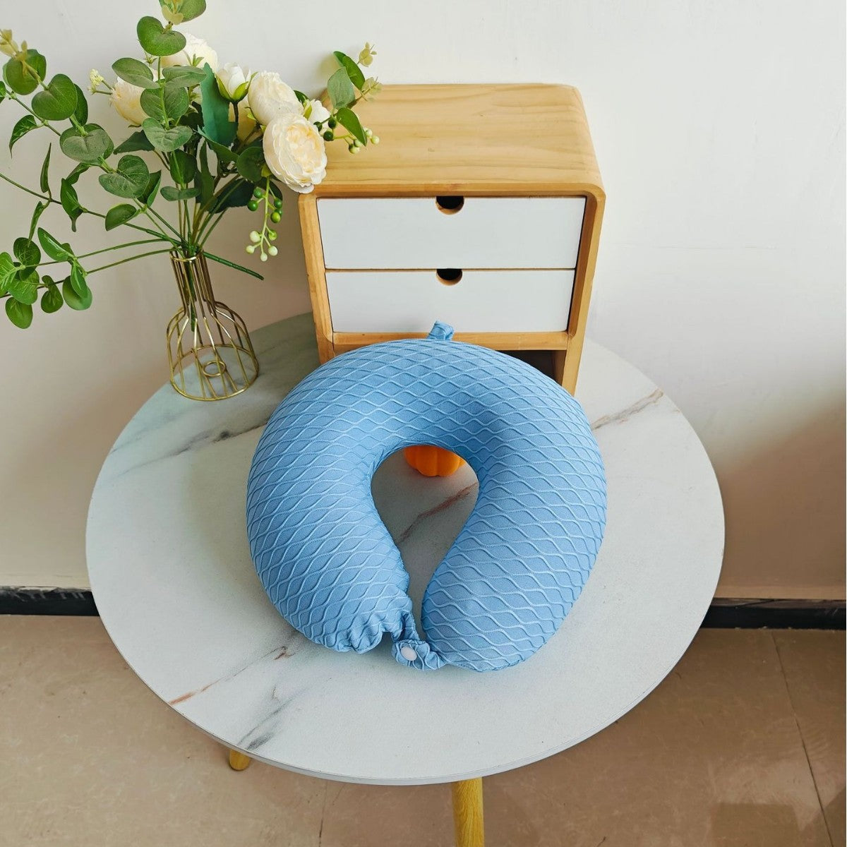 Almohada ergonómica de soporte cervical para mujer con estructura de diamante transpirable