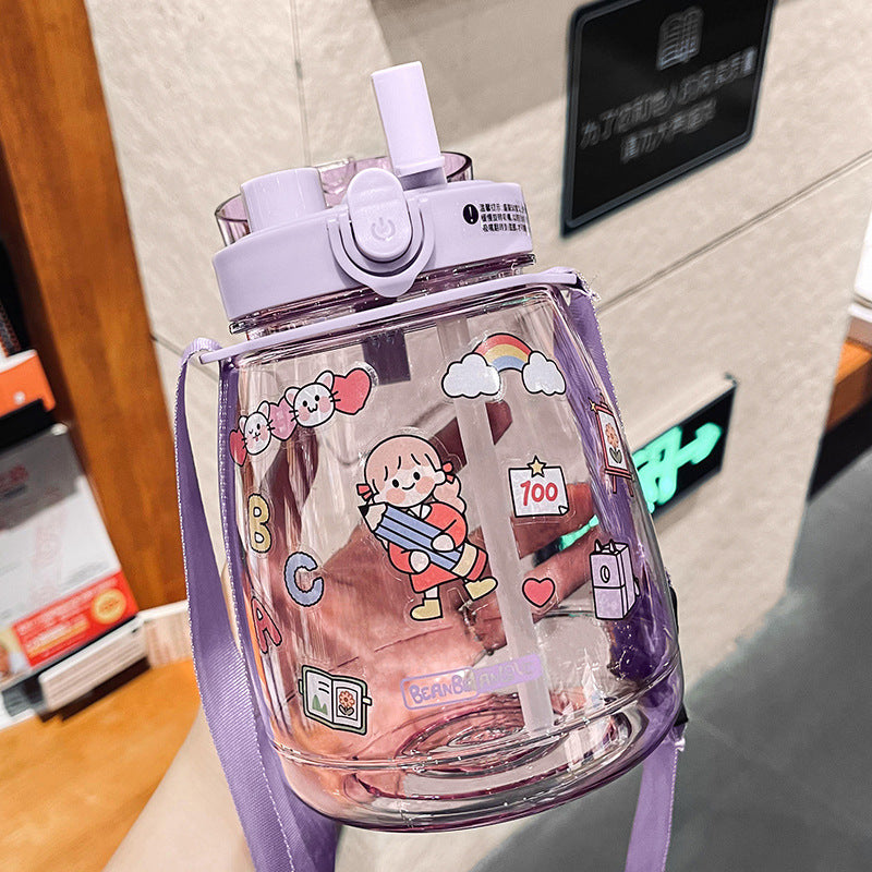 Botella de agua divertida para mujer con diseño de animales