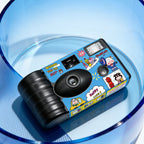 Cámara fotográfica instantánea gráfica y divertida