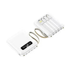 Batería externa multifuncional con cable integrado
