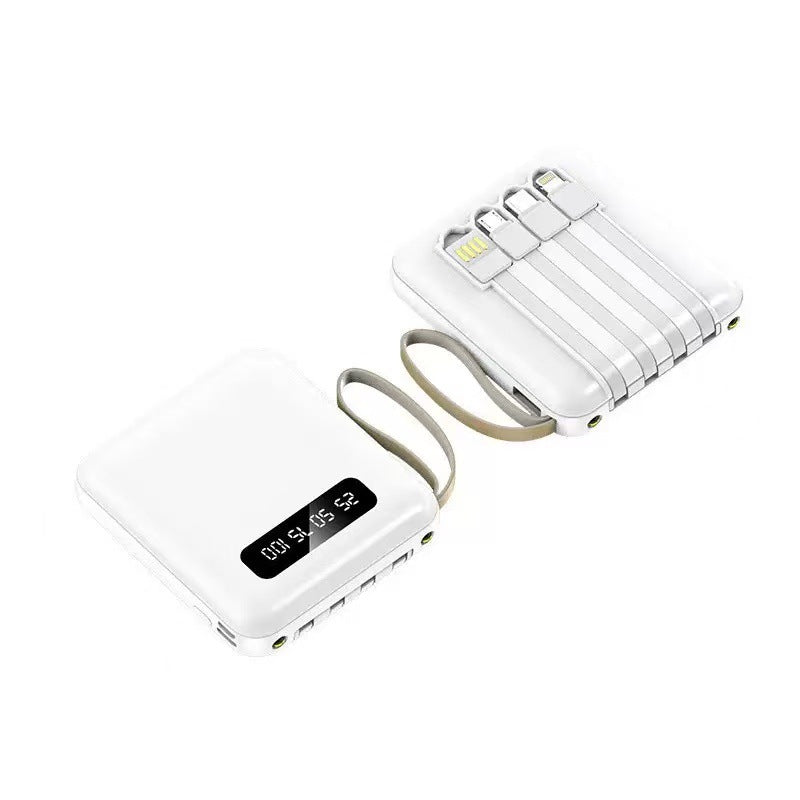 Batería externa multifuncional con cable integrado
