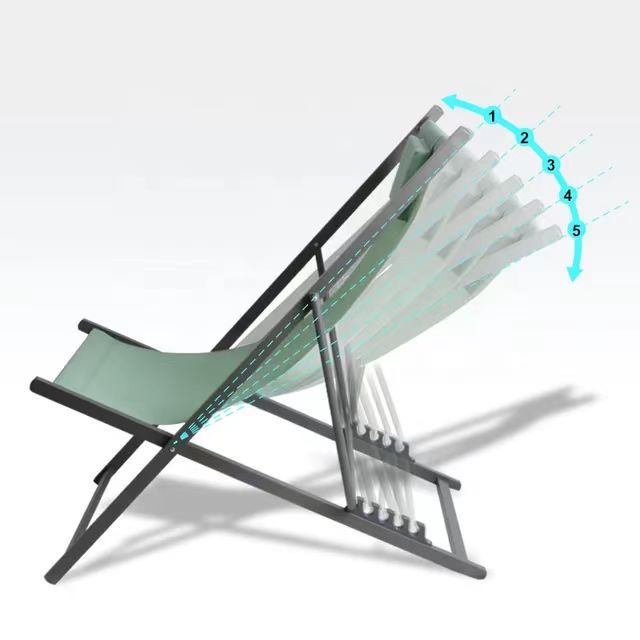 Silla plegable ergonómica con reposacabezas