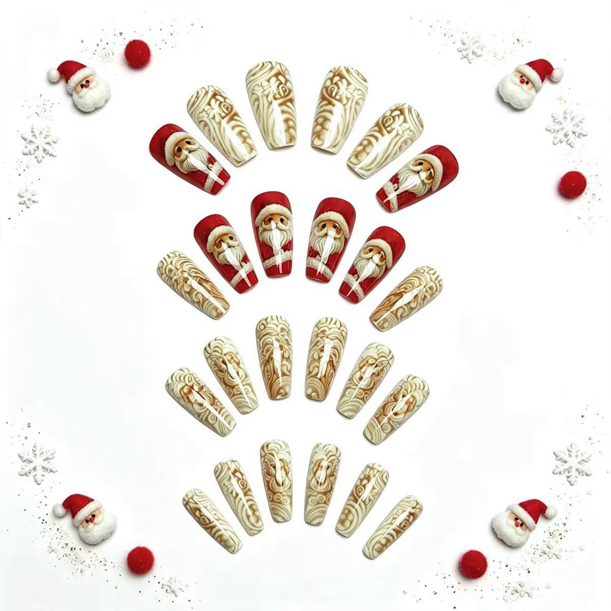 Arte de uñas decorativo 3D para fiestas