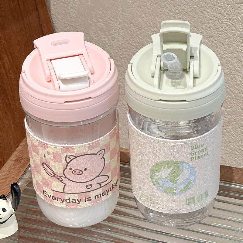Botella de agua reutilizable para mujer con innovador cierre de seguridad