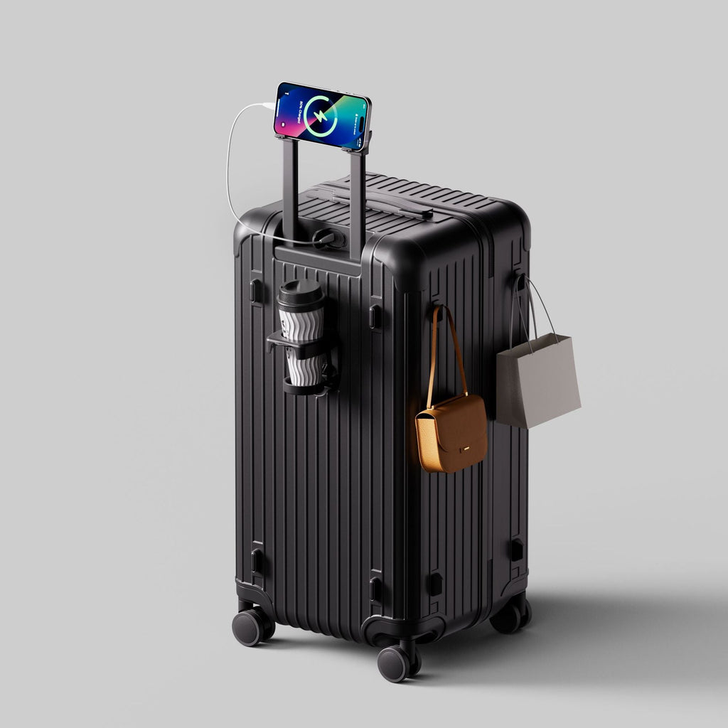 Maleta de viaje rígida inteligente con ruedas