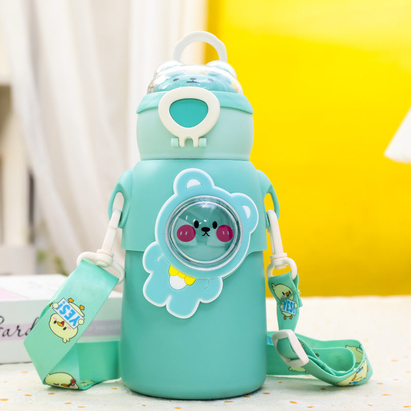 Botella de agua infantil con diseño de animales