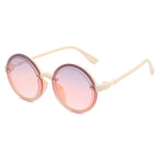 Sonnenbrille Runde Damen con transparente Rahmen