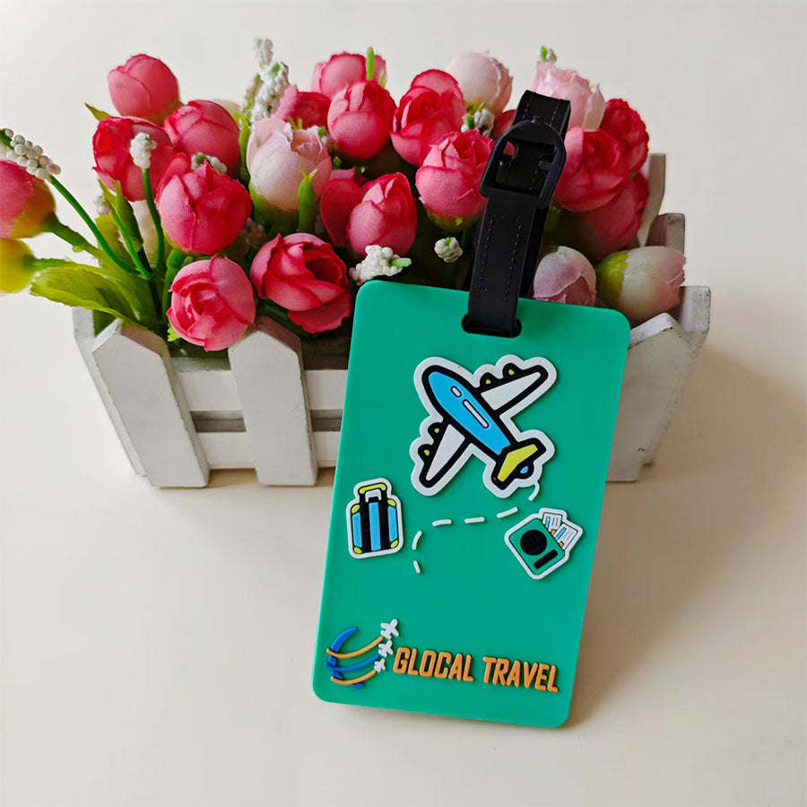 Etiqueta de equipaje de viaje de silicona unisex