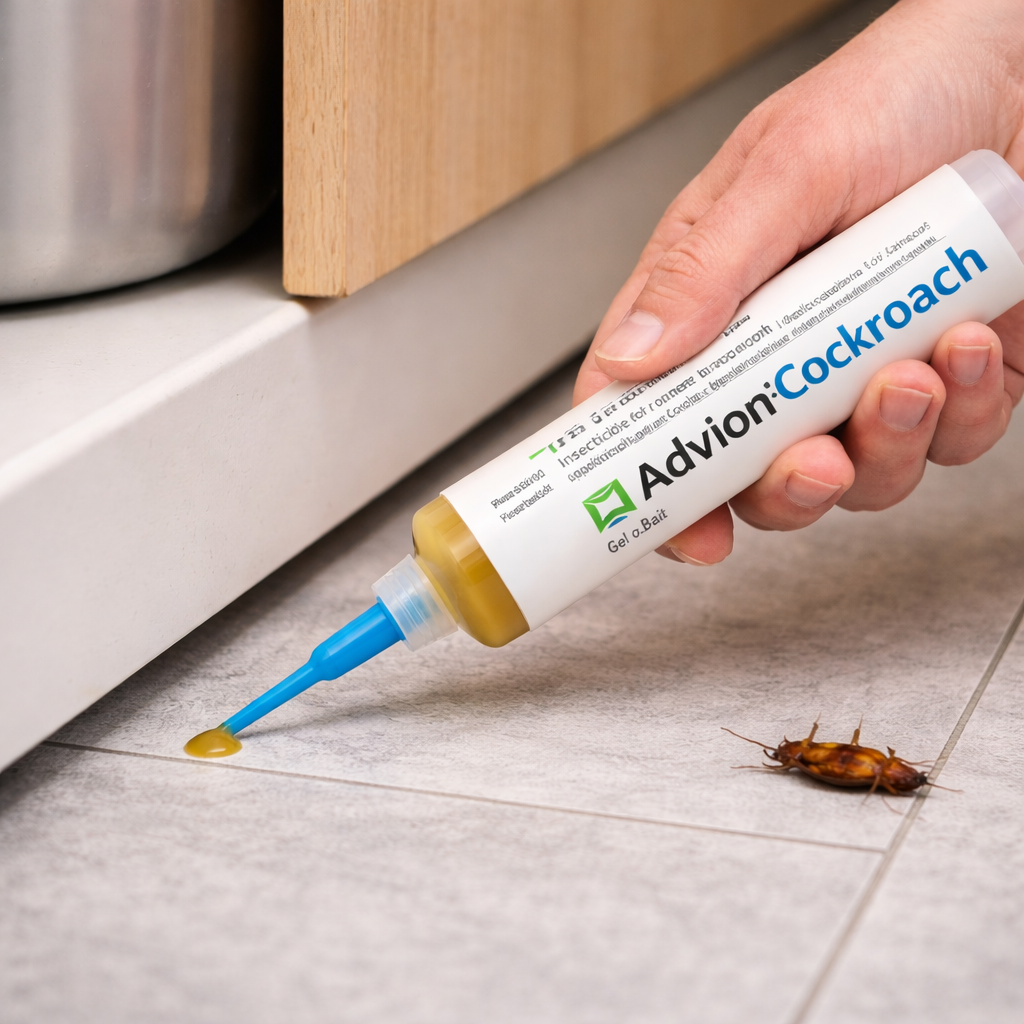 Gel en jeringa contra cucarachas para uso en interiores