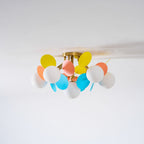 Lámpara de techo redonda con hojas acrílicas – Colores pastel macaron – 1, 4, 6 u 8 puntos de luz – Casquillo G9 – Diseño escandinavo para habitación