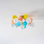 Lámpara de techo redonda con hojas acrílicas – Colores pastel macaron – 1, 4, 6 u 8 puntos de luz – Casquillo G9 – Diseño escandinavo para habitación