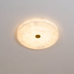Lámpara de techo redonda de alabastro VKL-1027 — Pantalla de mosaico auténtico