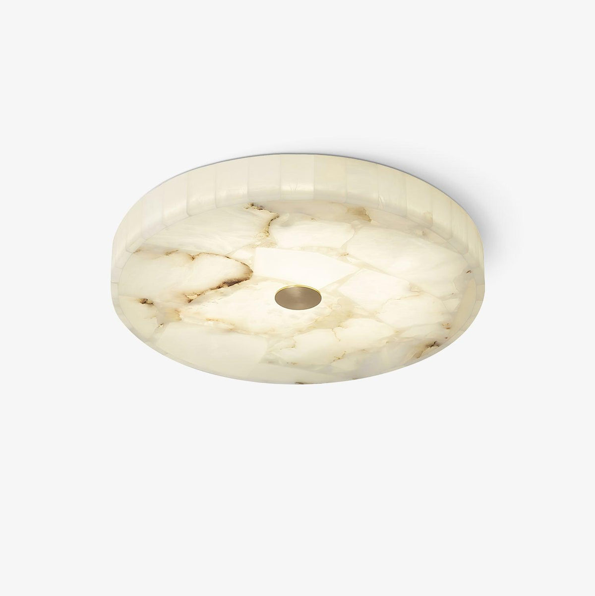 Lámpara de techo redonda de alabastro VKL-1027 — Pantalla de mosaico auténtico