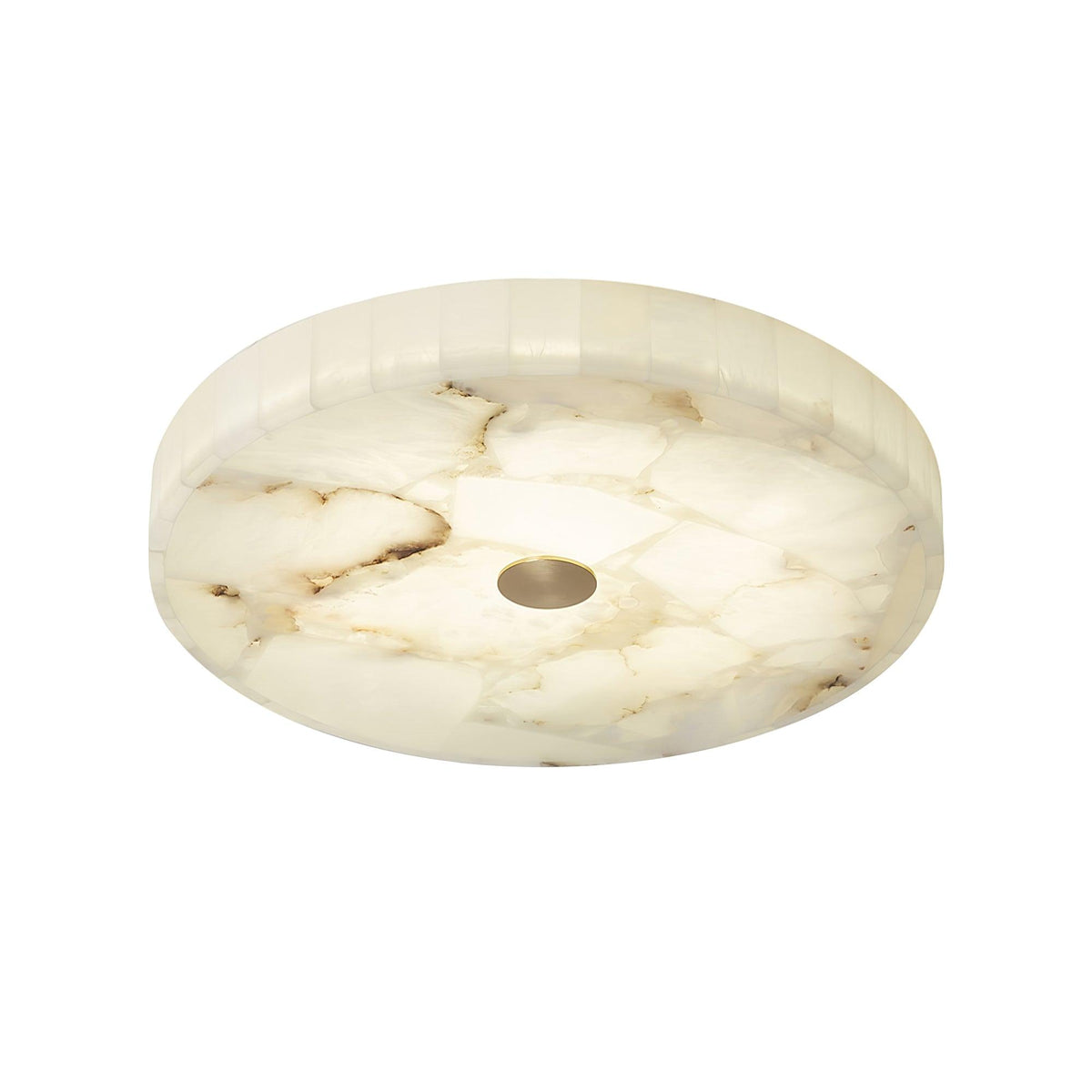 Lámpara de techo redonda de alabastro VKL-1027 — Pantalla de mosaico auténtico