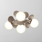 Lámpara de techo redonda con hojas acrílicas – Colores pastel macaron – 1, 4, 6 u 8 puntos de luz – Casquillo G9 – Diseño escandinavo para habitación