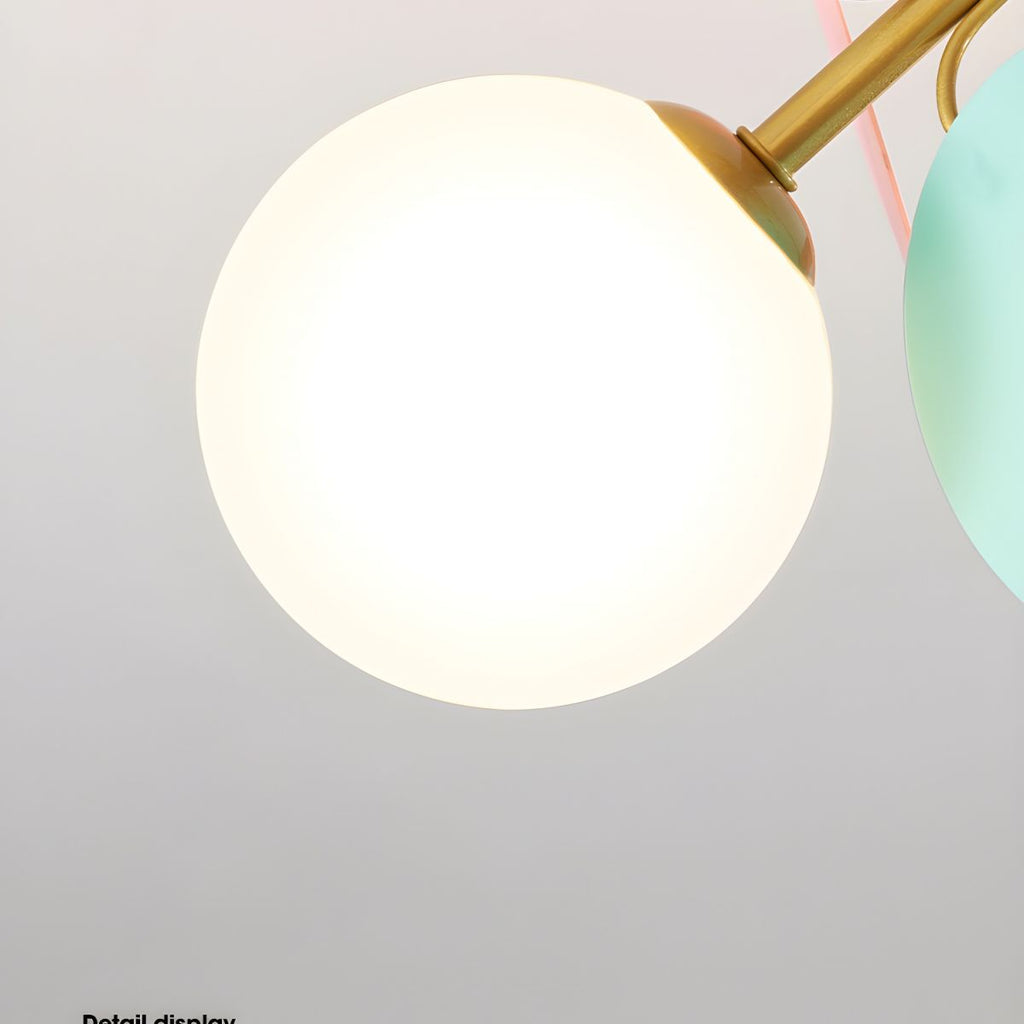 Lámpara de techo redonda con hojas acrílicas – Colores pastel macaron – 1, 4, 6 u 8 puntos de luz – Casquillo G9 – Diseño escandinavo para habitación