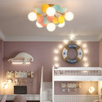 Lámpara de techo redonda con hojas acrílicas – Colores pastel macaron – 1, 4, 6 u 8 puntos de luz – Casquillo G9 – Diseño escandinavo para habitación