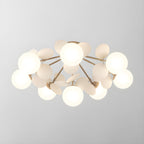 Lámpara de techo redonda con hojas acrílicas – Colores pastel macaron – 1, 4, 6 u 8 puntos de luz – Casquillo G9 – Diseño escandinavo para habitación