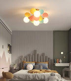 Lámpara de techo redonda con hojas acrílicas – Colores pastel macaron – 1, 4, 6 u 8 puntos de luz – Casquillo G9 – Diseño escandinavo para habitación