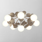 Lámpara de techo redonda con hojas acrílicas – Colores pastel macaron – 1, 4, 6 u 8 puntos de luz – Casquillo G9 – Diseño escandinavo para habitación