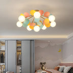 Lámpara de techo redonda con hojas acrílicas – Colores pastel macaron – 1, 4, 6 u 8 puntos de luz – Casquillo G9 – Diseño escandinavo para habitación