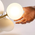 Lámpara de techo redonda con hojas acrílicas – Colores pastel macaron – 1, 4, 6 u 8 puntos de luz – Casquillo G9 – Diseño escandinavo para habitación