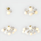 Lámpara de techo redonda con hojas acrílicas – Colores pastel macaron – 1, 4, 6 u 8 puntos de luz – Casquillo G9 – Diseño escandinavo para habitación