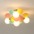 Lámpara de techo redonda con hojas acrílicas – Colores pastel macaron – 1, 4, 6 u 8 puntos de luz – Casquillo G9 – Diseño escandinavo para habitación