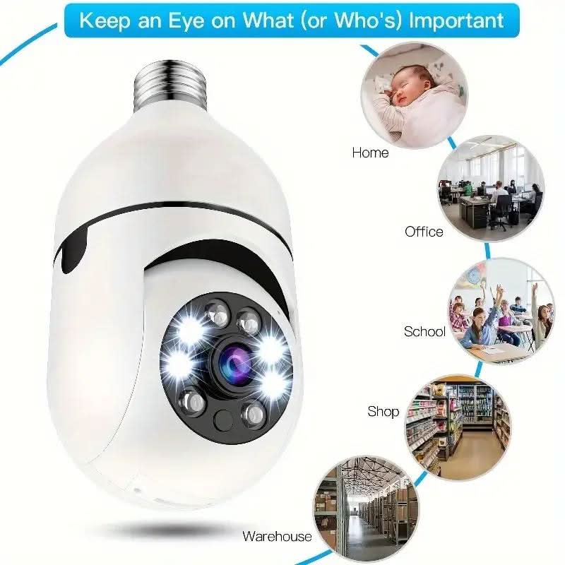 Cámara de vigilancia inteligente con vigilancia nocturna y vigilancia de 360°